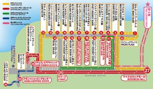 赤いシャトルバス・グアム