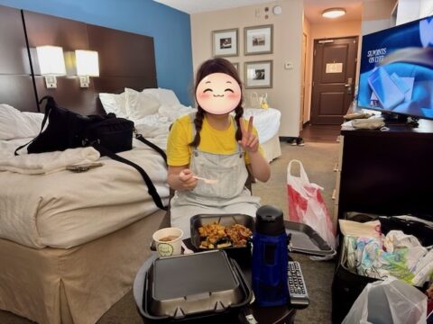 ドギーバッグで夕食